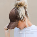Chapeau de camionneur de baseball féminin Chapeau en queue de cheval personnalisée